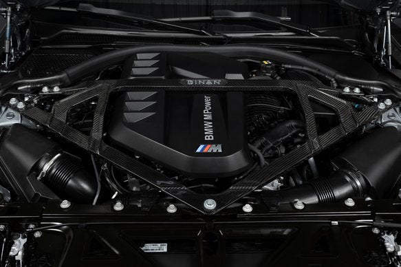 Dinan Gloss Carbon Fiber Strut Tower Brace - 2021-2025 BMW M2/M3/M4 Gloss Carbon Fiber - G80/G82/G83/G87