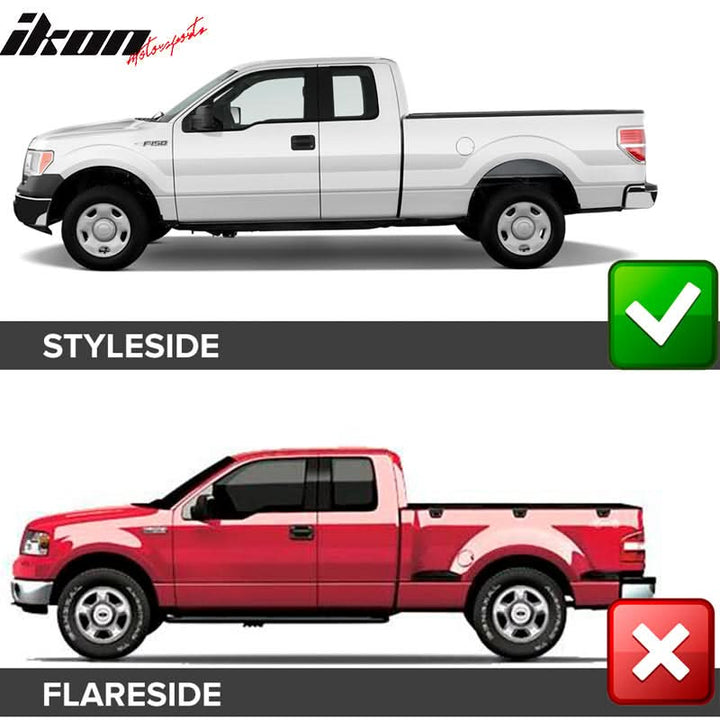 2004-2008 Ford F-150 Pocket Rivet Style 4PCS Fender Flares PP Textured