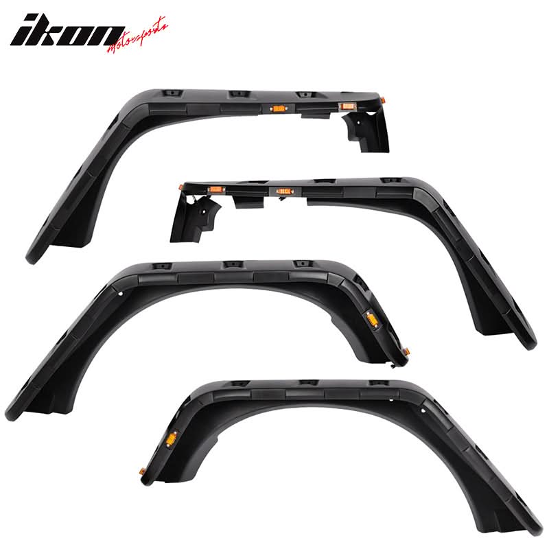 2007-2018 Jeep Wrangler JK Pocket Rivet Fender Flare w/ LED Side Maker
