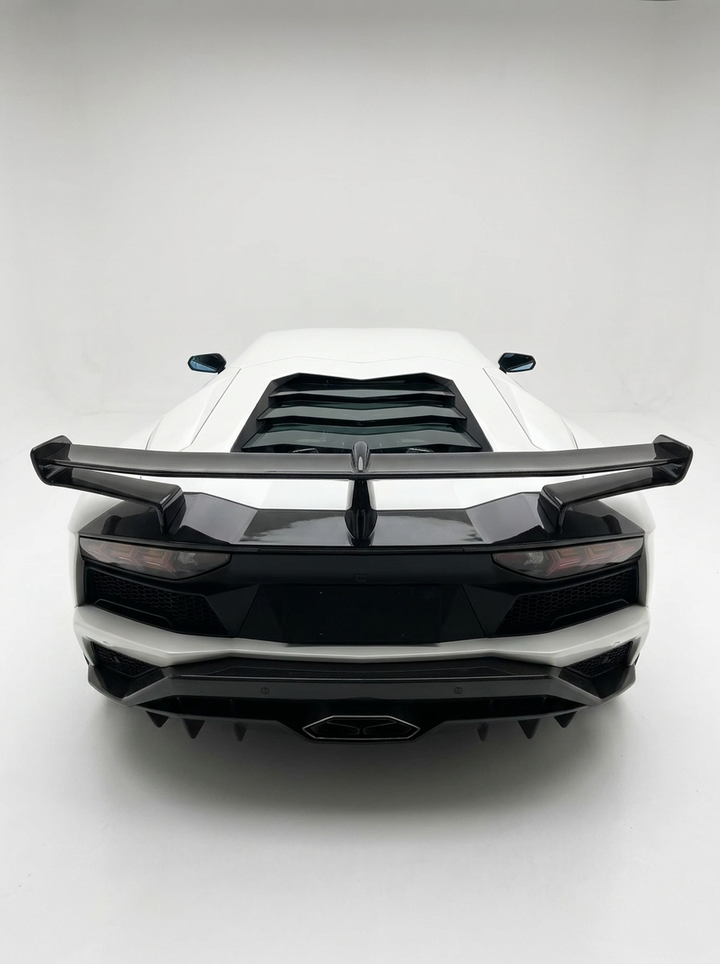 Carbon Fiber SVJ Style Rear Wing Spoiler for Lamborghini Aventador S LP740 | Dual-Plane Aero Blade