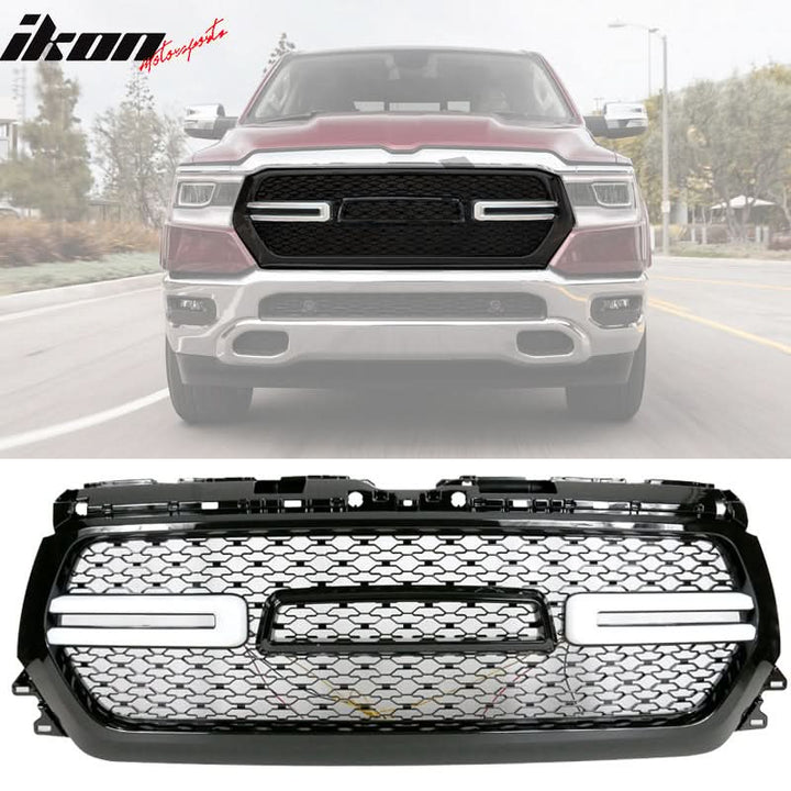 2019-2024 Dodge Ram 1500 Front Hood Grill with Switchback Turn Signal