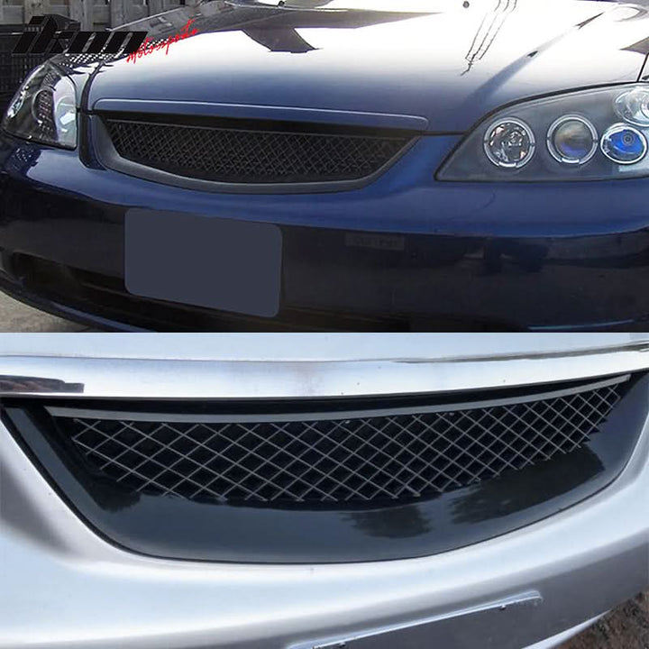 2001-2003 Honda Civic 2Dr 4Dr T-R Black Front Hood Grille Grill ABS