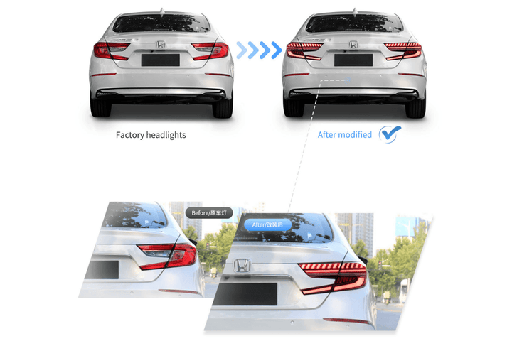 Honda Accord 10th Gen (CV1/CV2/CV3) Pre-Facelift LED Tail Lights (2018-2021)