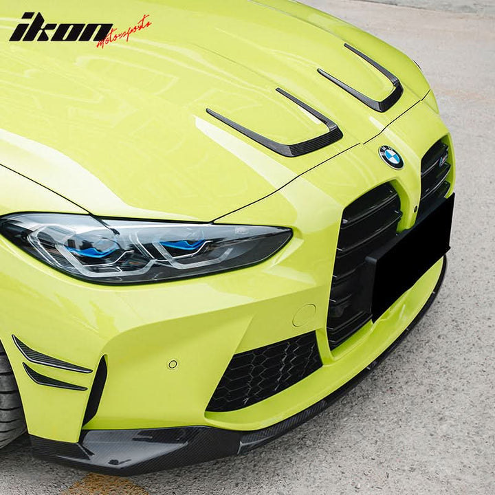 Fits 21-23 G80 M3 G82 G83 M4 X Style Front Hood Vent Dry Carbon Fiber