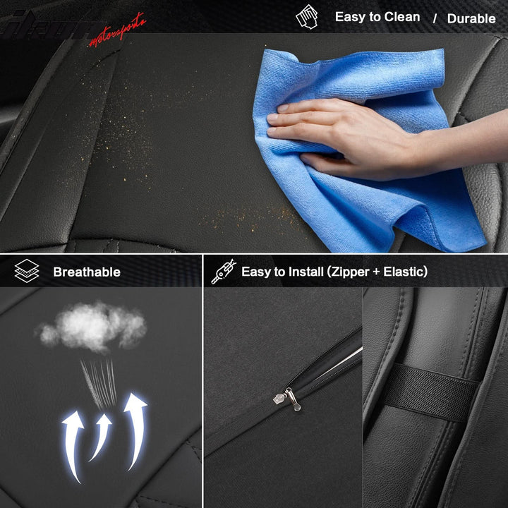 Universal Fit PU Leather Car Seat Covers Cushion Protector - 01 Style