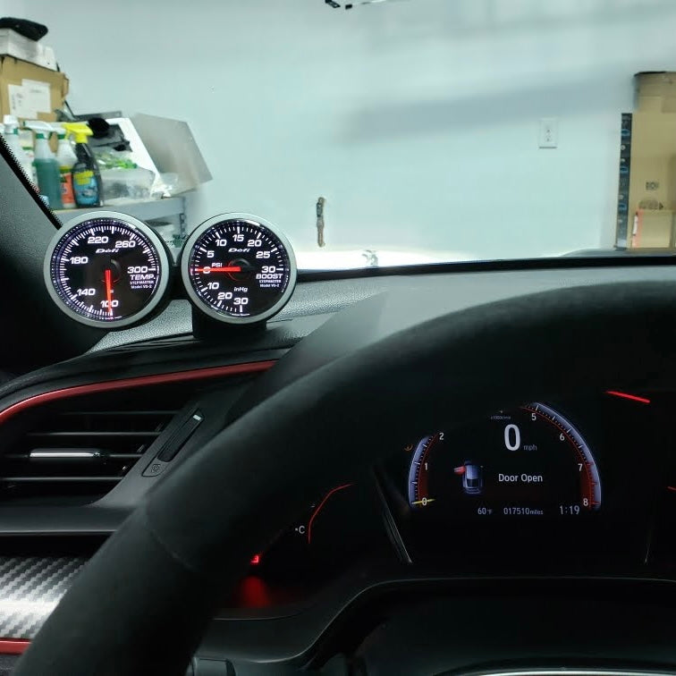 Honda Civic & Type R Dual Gauge Pod (Left side tilt)- 2016-2020 (10th ...