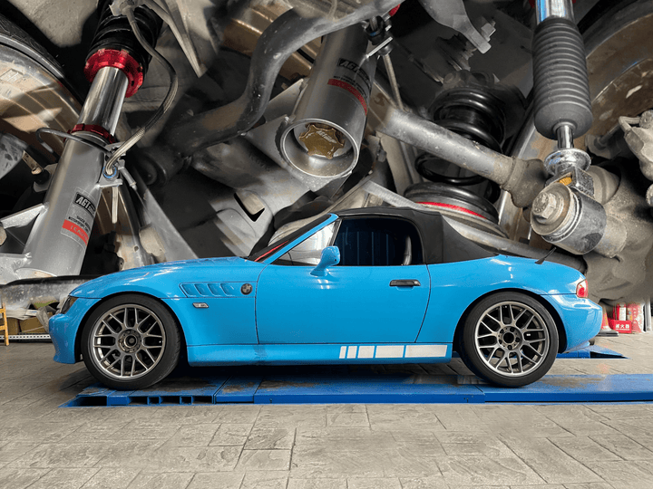 AGT Shock 1995-2002 E36/7  E36/8 Z3 Front Inverted  Fork/Rear Flip -Front Spring Rate: 8K200 Rear Spring Rate: 8K160