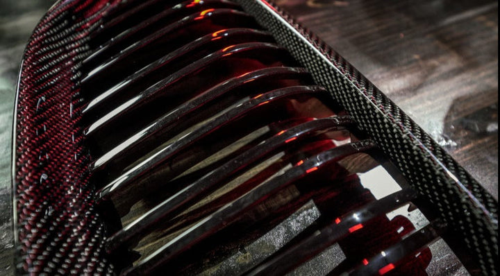 Kies-Motorsports Kies Carbon 2008-2012 BMW 3 Series (E90) LCI Carbon Fiber Double Slatted Kidney Grilles