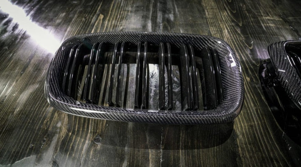 2014-2018 BMW X5 (F15) / X6 (F16) / X5M (F85) / X6M (F86) Double Slatted Carbon Fiber Kidney Grilles