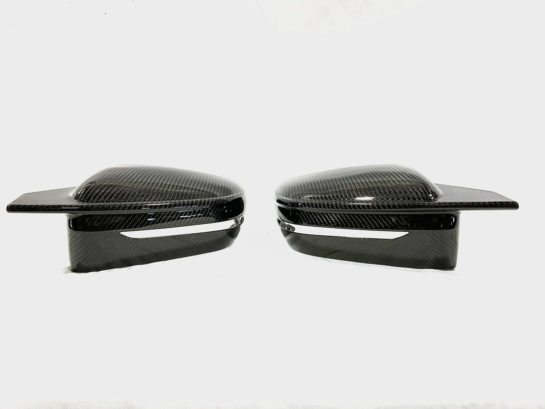 2019+ BMW 3 Series (G20) Bull Horn Style Dry Carbon Full Replacement Mirror Covers