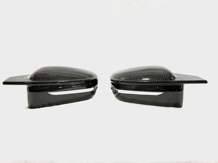 2019+ BMW 3 Series (G20) Bull Horn Style Dry Carbon Full Replacement Mirror Covers