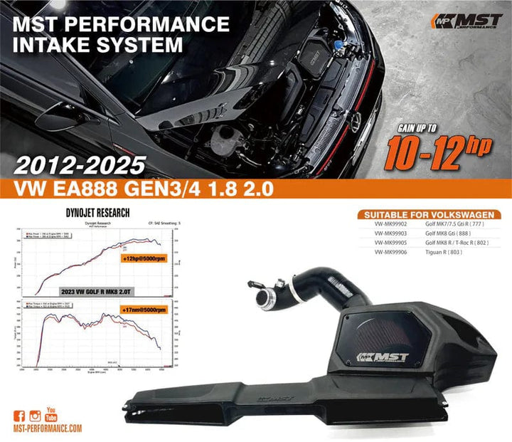 MST 2021 VW Golf MK8 R Cold Air Intake System + Inlet Kit (VW-MK99905)