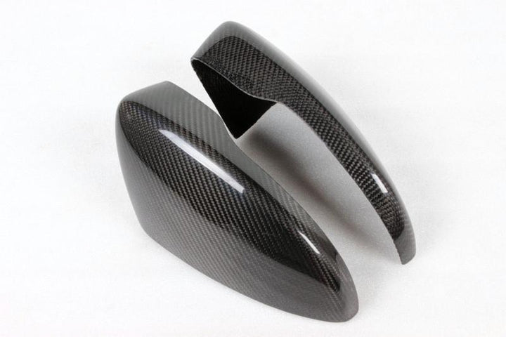 VW Scirocco Carbon Fiber Mirror Covers – Gloss Black Caps (2013–2016)