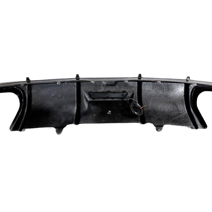 Audi A4 B9 Sedan Carbon Fiber Gloss Black Rear Bumper Diffuser 2018 - 2019