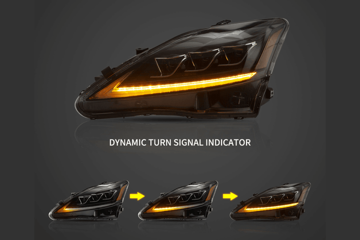 Lexus IS250/IS250C/IS350/IS220d & ISF(XE20) Black Matrix Projector Headlights (2006-2014)