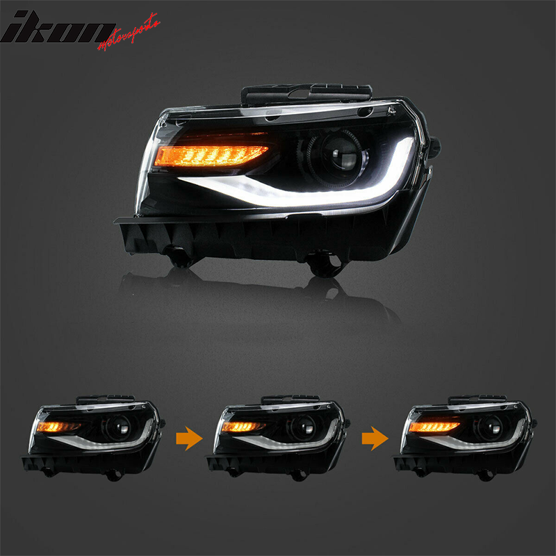 2014-2015 Chevy Camaro 6th Gen Style DRL LED Headlights with 20 Colors