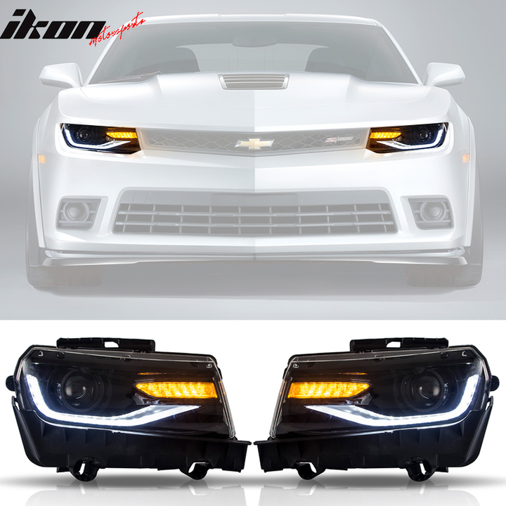 2014-2015 Chevy Camaro ZL1 Style Front Bumper Turn Signal Headlamps