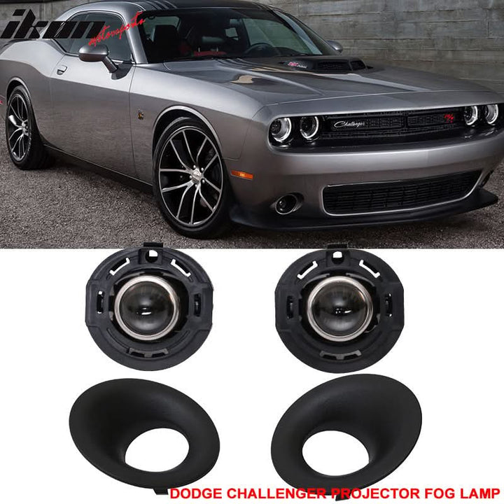 2015-2023 DodgeÂ Challenger Front Fog Light Pair Clear Lens ABS
