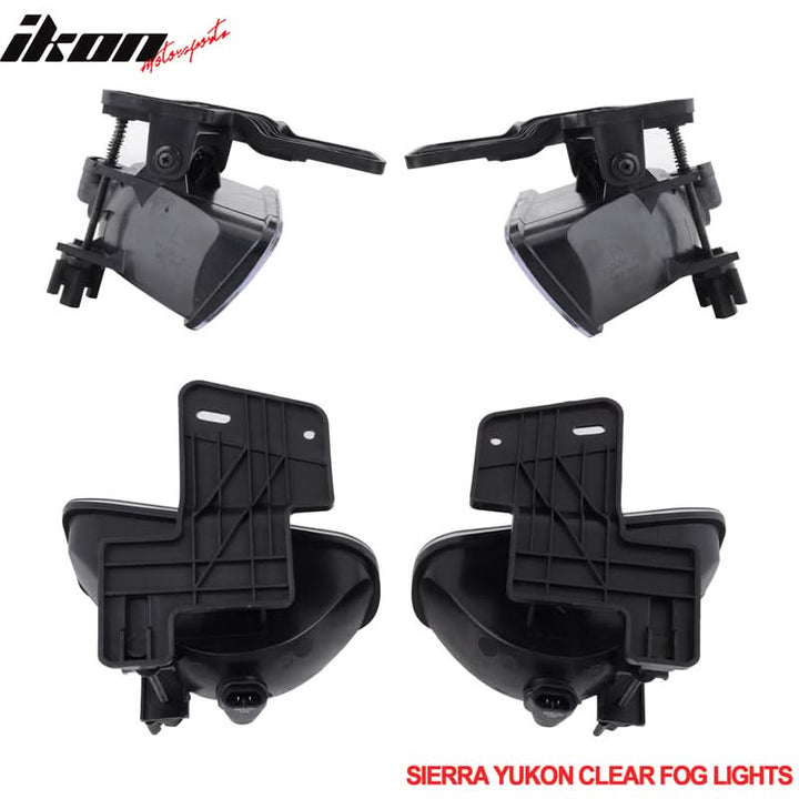 Fits 99-06 Sierra Yukon XL Front Bumper Lens FogLight w/ Bulbs