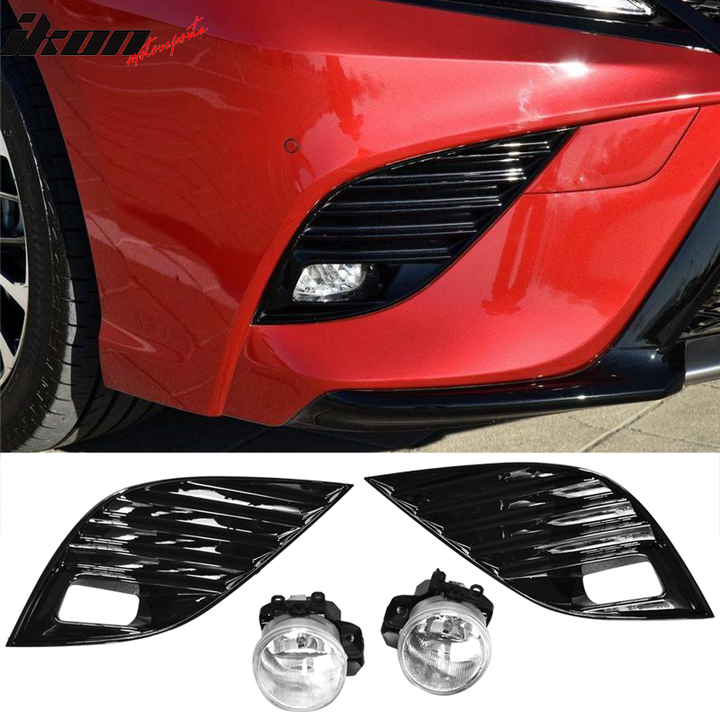 2018-2020 Toyota Camry SE XSE Black OE Front Lower Foglights Pair