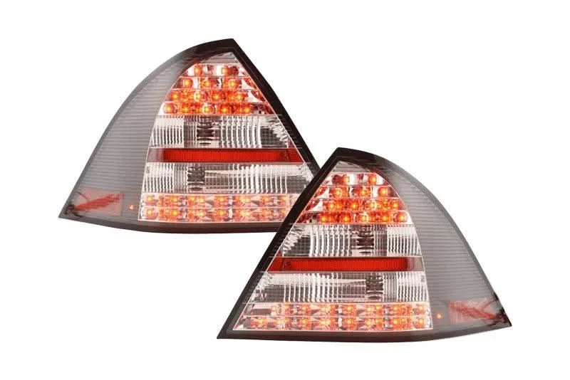 Mercedes Benz C-Class (203) Sedan Black LED Taillights Set (2005-2007)