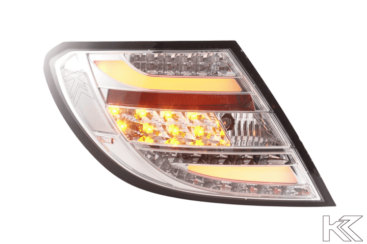 Mercedes Benz C-Class (204) Chrome Clear LED Taillights Set (2007-2011)