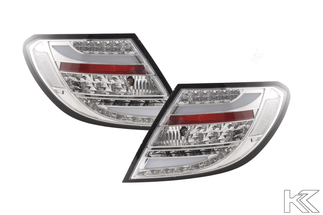 Mercedes Benz C-Class (204) Chrome Clear LED Taillights Set (2007-2011)