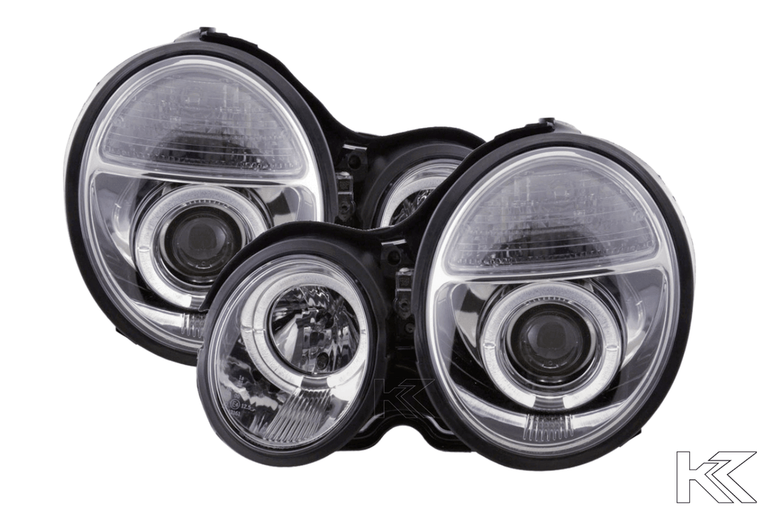 Mercedes Benz E-Class (210) Chrome Angel Eye Headlights (1999-2001)