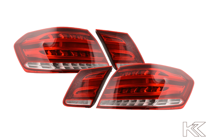 Mercedes Benz E-Class (212) Sedan Red, OE Style LED Taillights Set (2013-2016)
