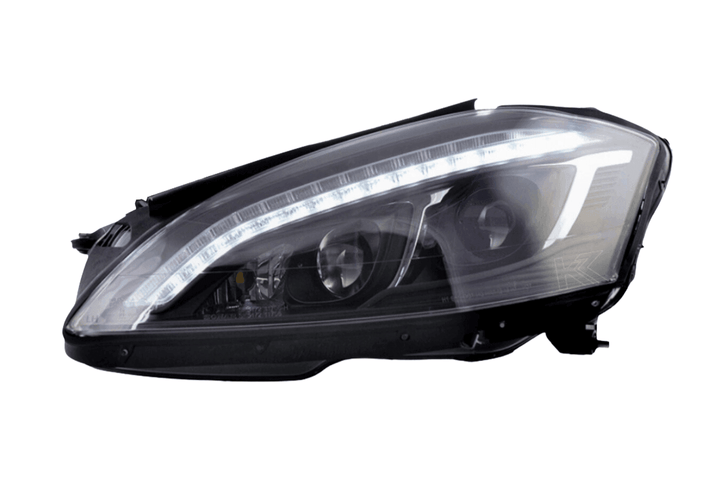 Mercedes Benz S-Class (221) Black LED Headlights with Daytime Running Lights (2005 - 2009)