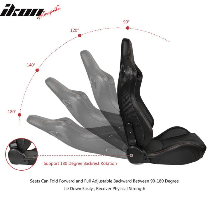 Universal Reclinable Right Passenger Side Racing Seat Dual Slider
