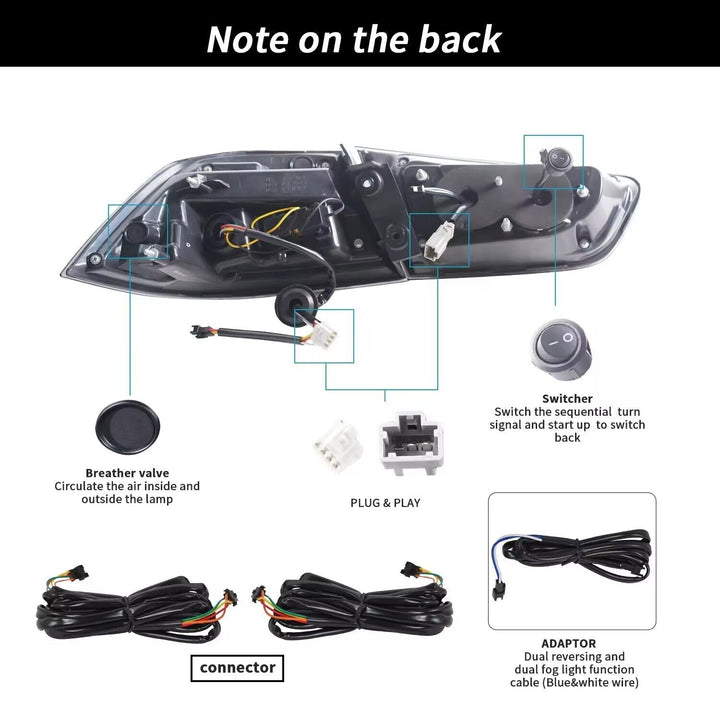 NTXGlow LED Tail Lights RGB/Plug N Play (2008-2018 Mitsubishi Lancer))