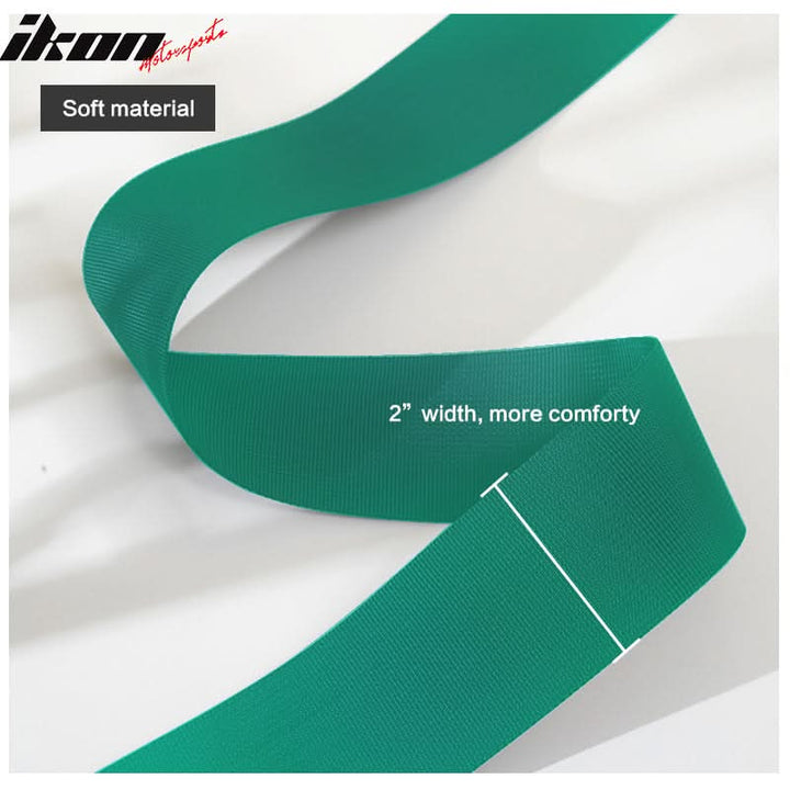 Universal Green 4 Point Buckle Racing Seat Belt Harness Nylon