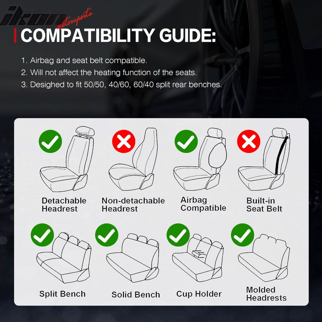 Universal Fit PU Leather Car Seat Covers Cushion Protector - 01 Style