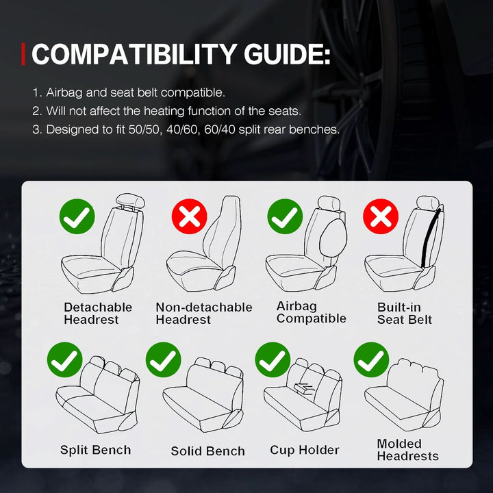 Universal Car Seat Covers Cushion Protecots PU Leather - 02 Style