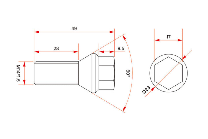 iSWEEP Titanium Wheel Lug Bolts
