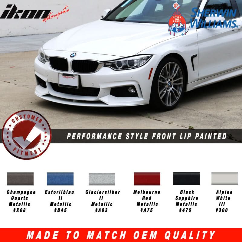 2014-2020Â BMW F32 F33 F36 4 Series P Style Painted Front Bumper Lip PP