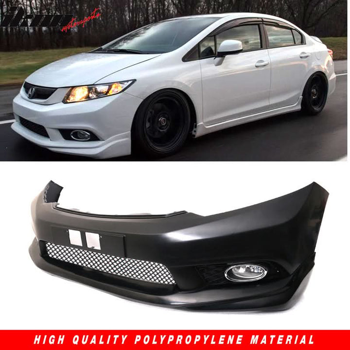 2012-2015Â Honda Civic 4Dr FB6 Front Bumper MD Lip Conversion Foglight