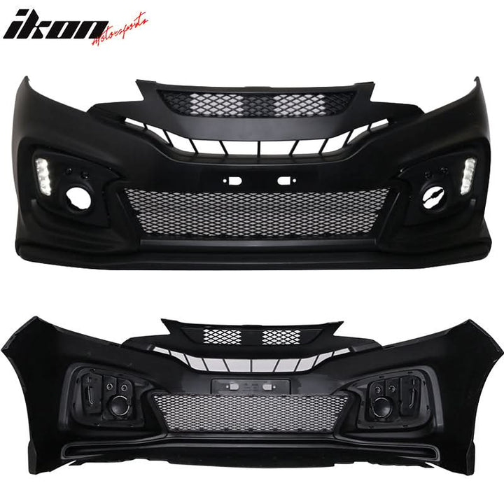 2015-2016Â Honda Fit GK5 Front Bumper Conversion Cover DRL Light PP