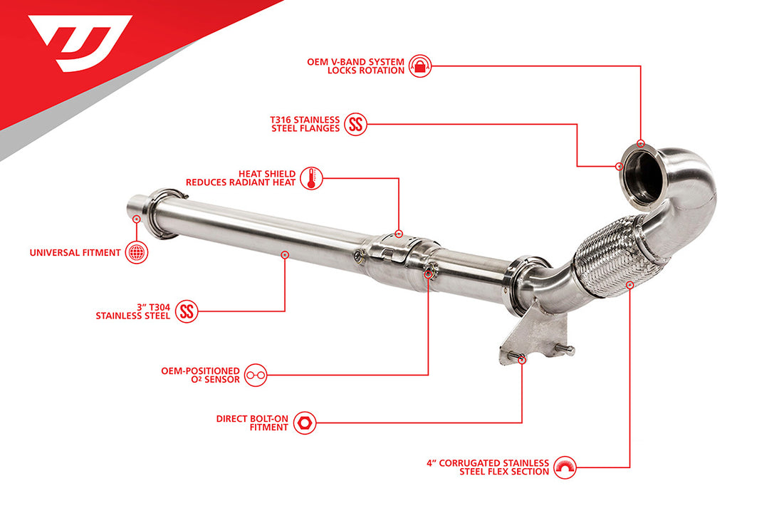 Unitronic Downpipe For 1.8/2.0 TSI Gen3 (FWD)
