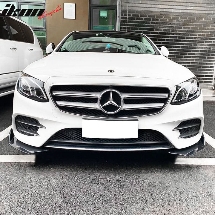 Universal Gloss Black Front Lip Splitter Chin Spoiler Air Dam 2PC
