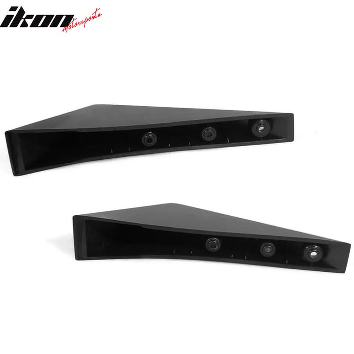 Universal Unpainted Rear Bumper Lip Diffuser Shark Fins ABS 4PC