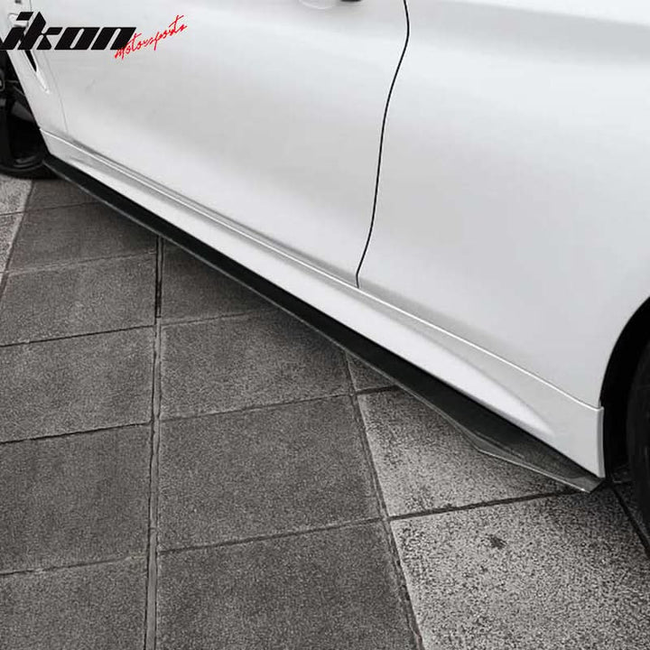 2014-2020 BMW 4 Series F32 CF Flat Bottom Line Side Skirt Extension