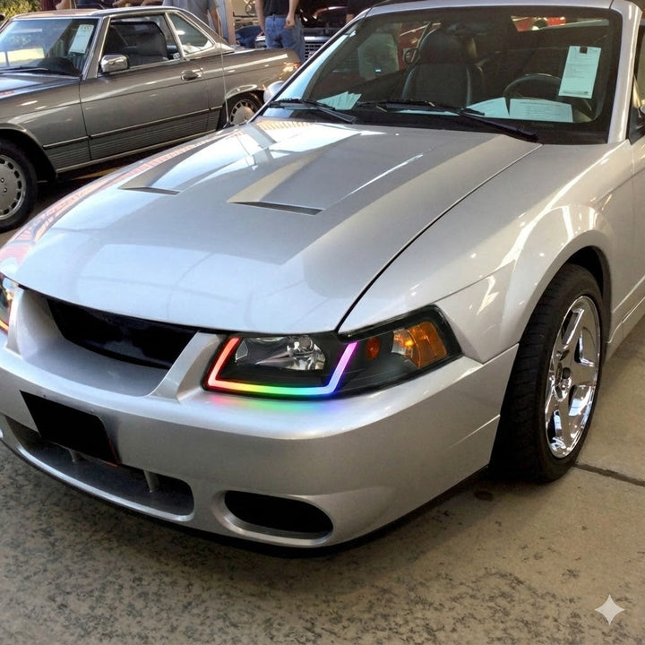 NTXGLOW RGB headlights (1999 - 2004 Ford Mustang)