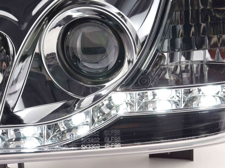 Volkswagen Golf 4 Chrome LED Headlights with Daytime Running Lights (1997 - 2003)
