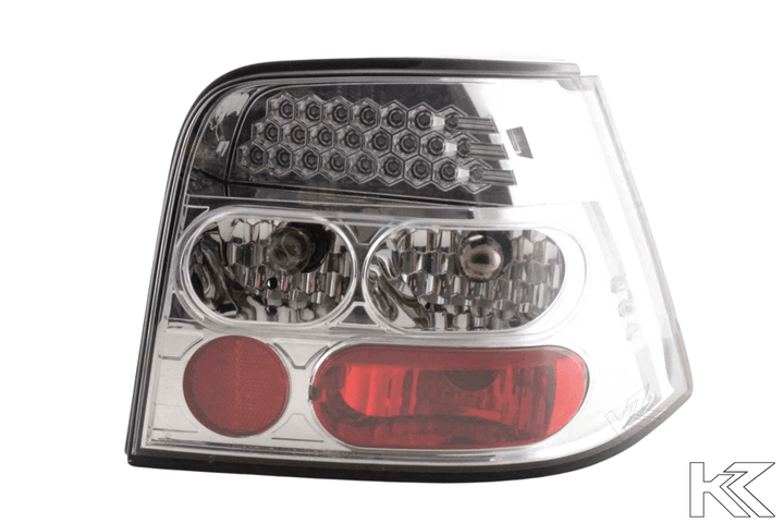Volkswagen Golf 4 Type 1J Chrome Clear LED Taillights Set (1998 - 2002)