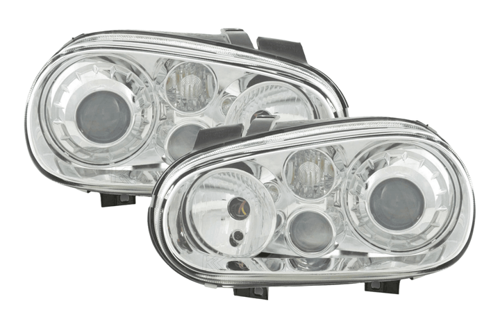 Volkswagen Golf 4 Type 1J Chrome Headlight Set (1998-2003)