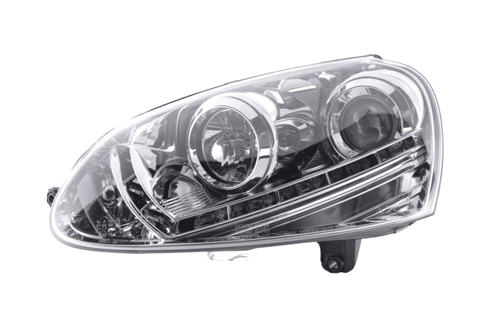 Volkswagen Golf 5 Chrome LED Headlights with Daytime Running Lights (2003 - 2008)