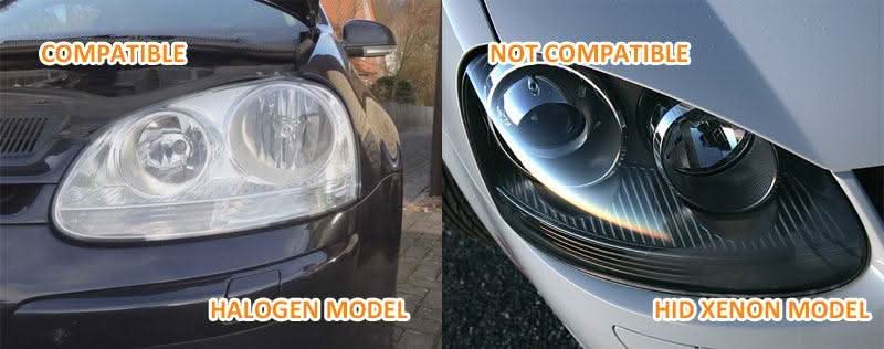 Volkswagen Golf 5 Chrome LED Headlights with Daytime Running Lights (2003 - 2008)