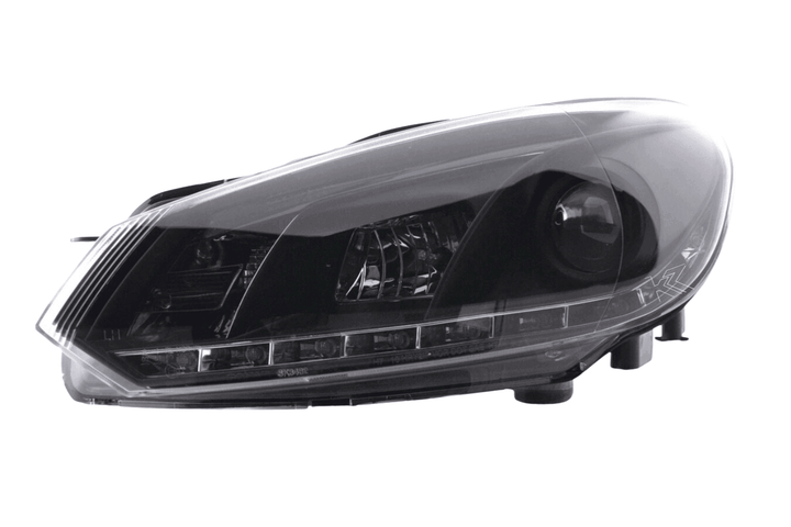 Volkswagen Golf 6 Black LED Headlights with Daytime Running Lights (2008-2014)